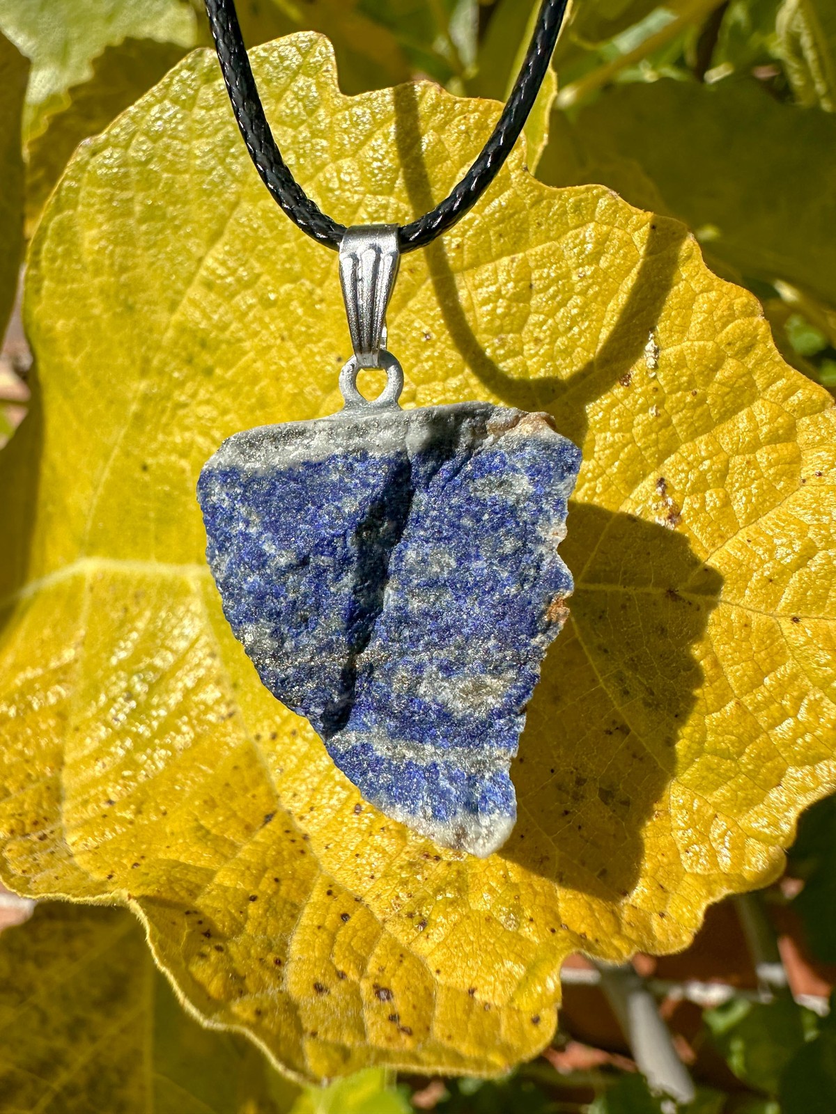 Rough Lapis Lazuli Pendant / Truth / Speaking / Expression / Anger