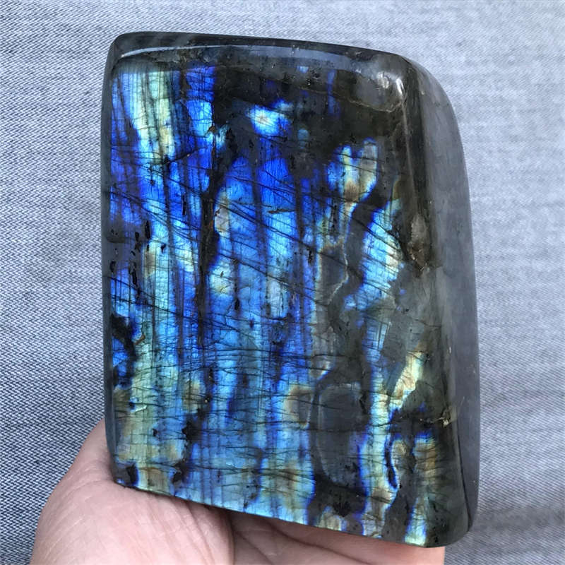 890g Natural Labradorite Quartz Crystal Spectrolite Mineral Reiki healing