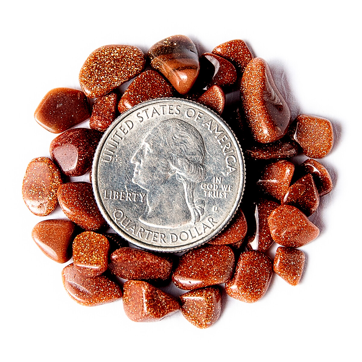 10g Tumbled Copper Goldstone Pebble Chip Gemstone Crystals Gem Rock Specimens