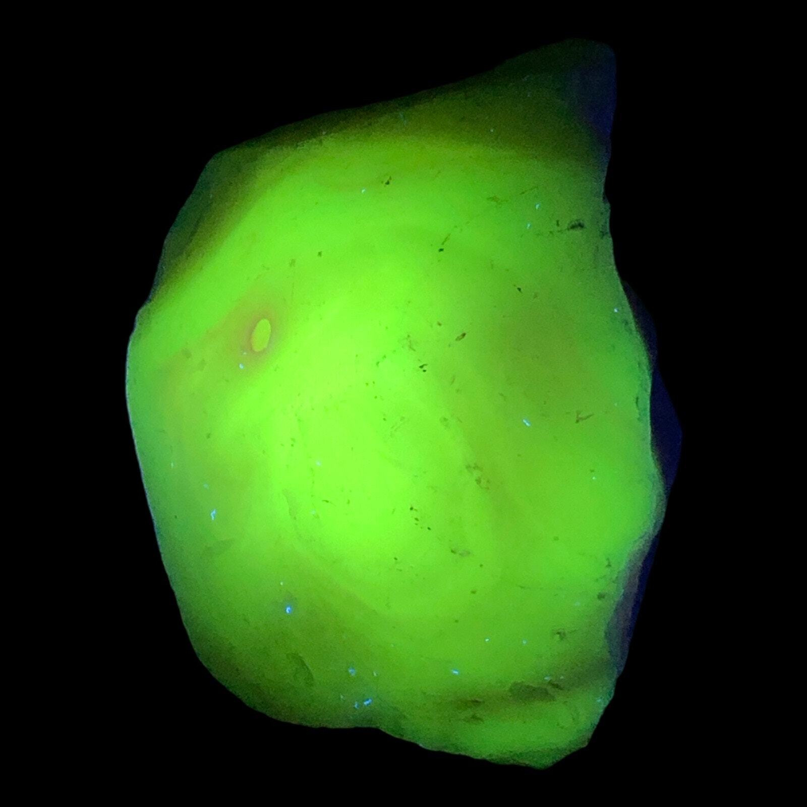 Pink Swirl Art Glass Cullet Glowing Opaque Uranium Slag #4GX97