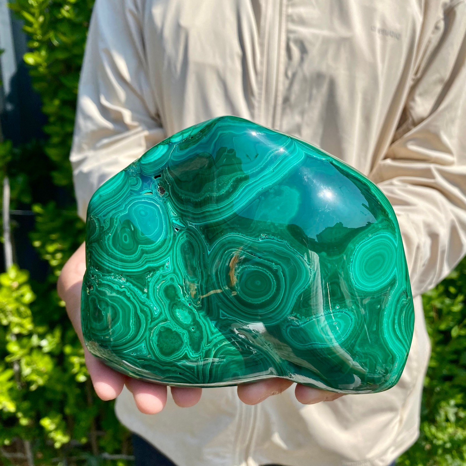 2.86LB Natural glossy Malachite transparent cluster rough mineral sample