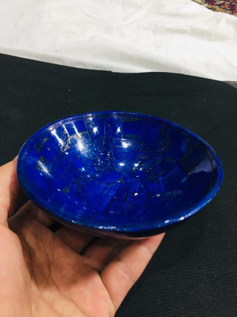 Handmade Beautiful Lapis Lazuli Bowl 5inch Royal Blue Top Quality Natural Stone