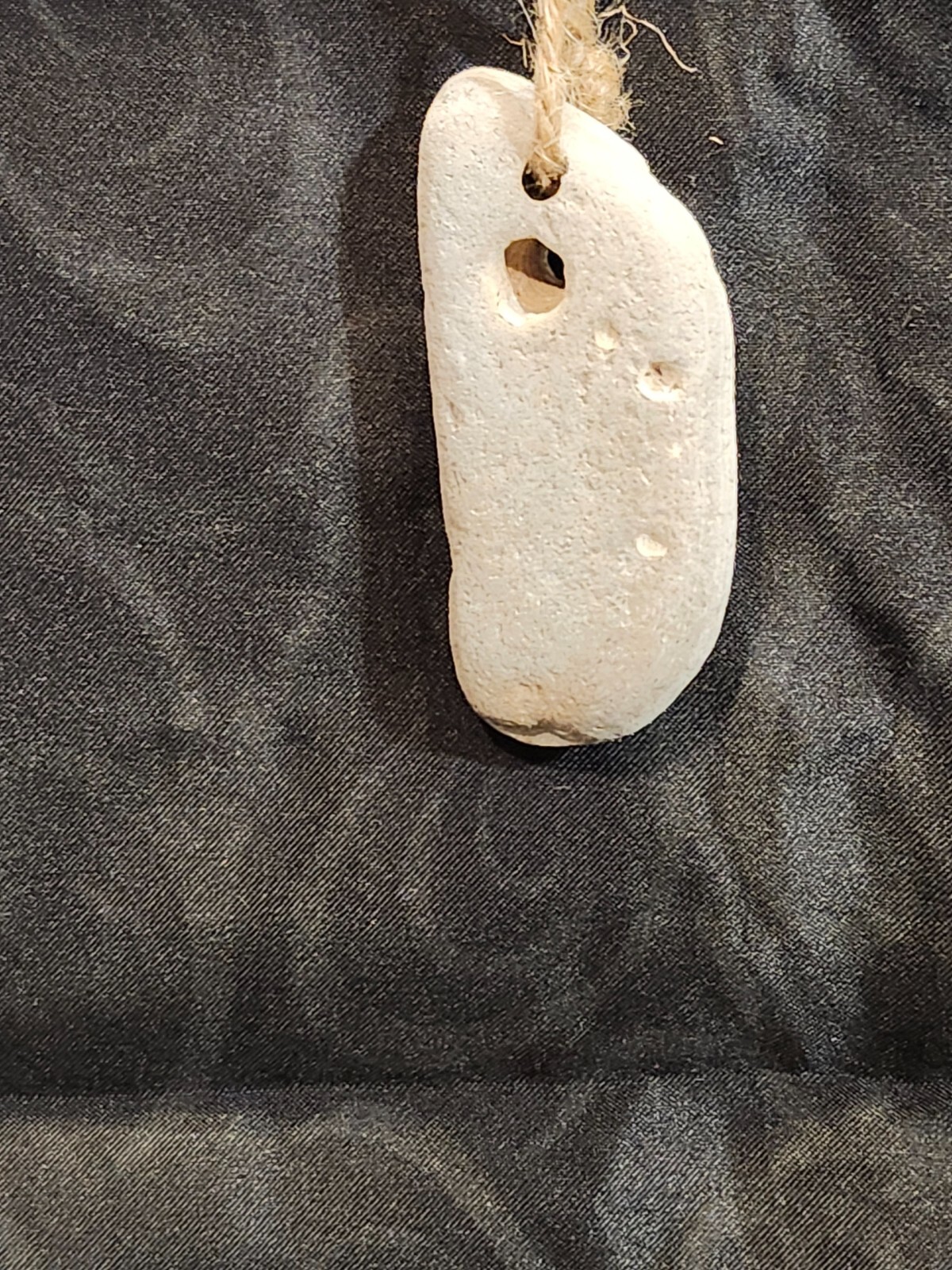 Hag Stone Fairy Odin Hex Witch Adder Wishing Rock w/Holes Wicca Protection (H17)