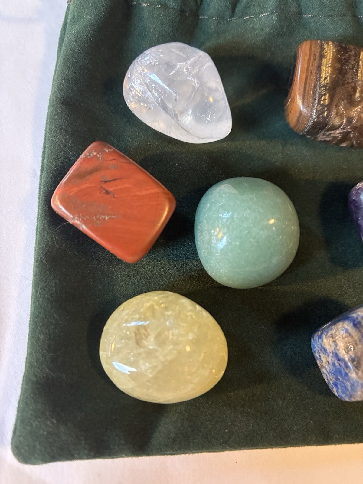 7PCS Chakra Stones Crystal Healing Energy Natural Tumbled Gemstone Set W/ Bag