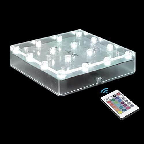 Square LED Light Display Stand for Effiel Tower Vase Crystal Glass Art