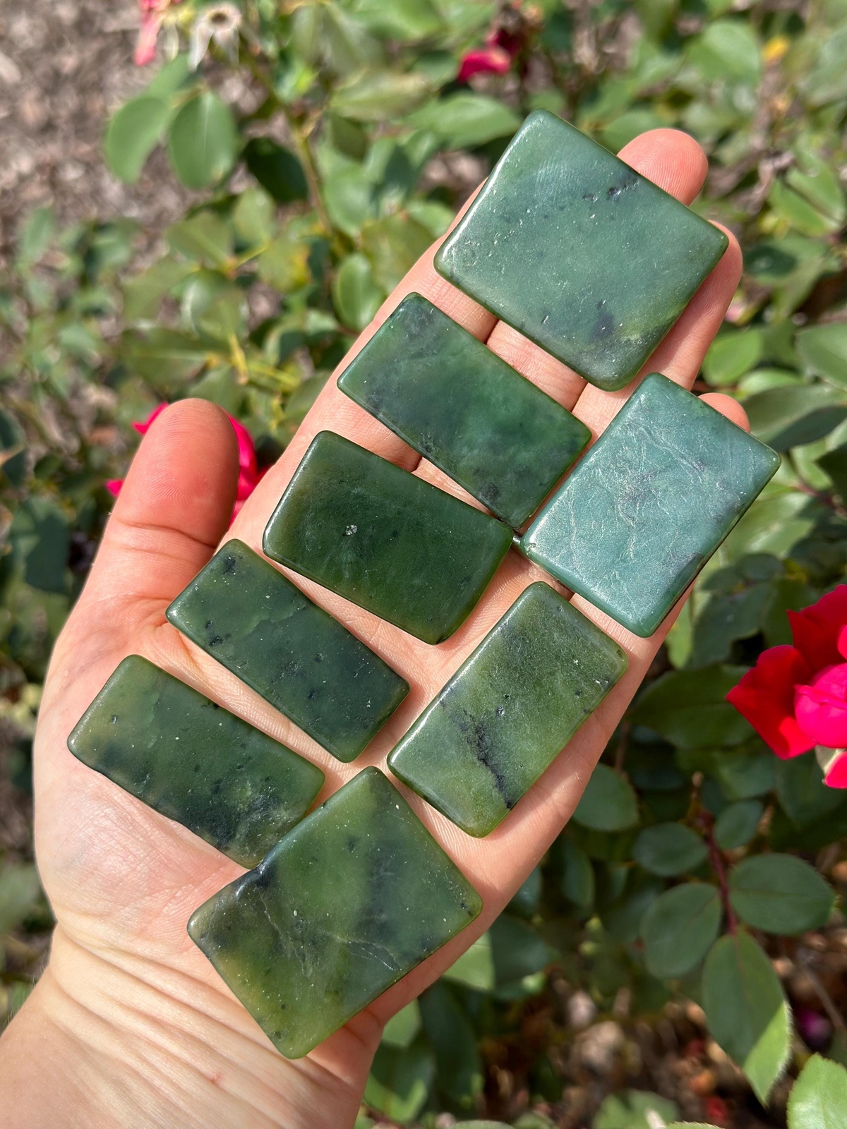 Nephrite Jade Crystal Slice, Natural Nephrite Jade from Siberia