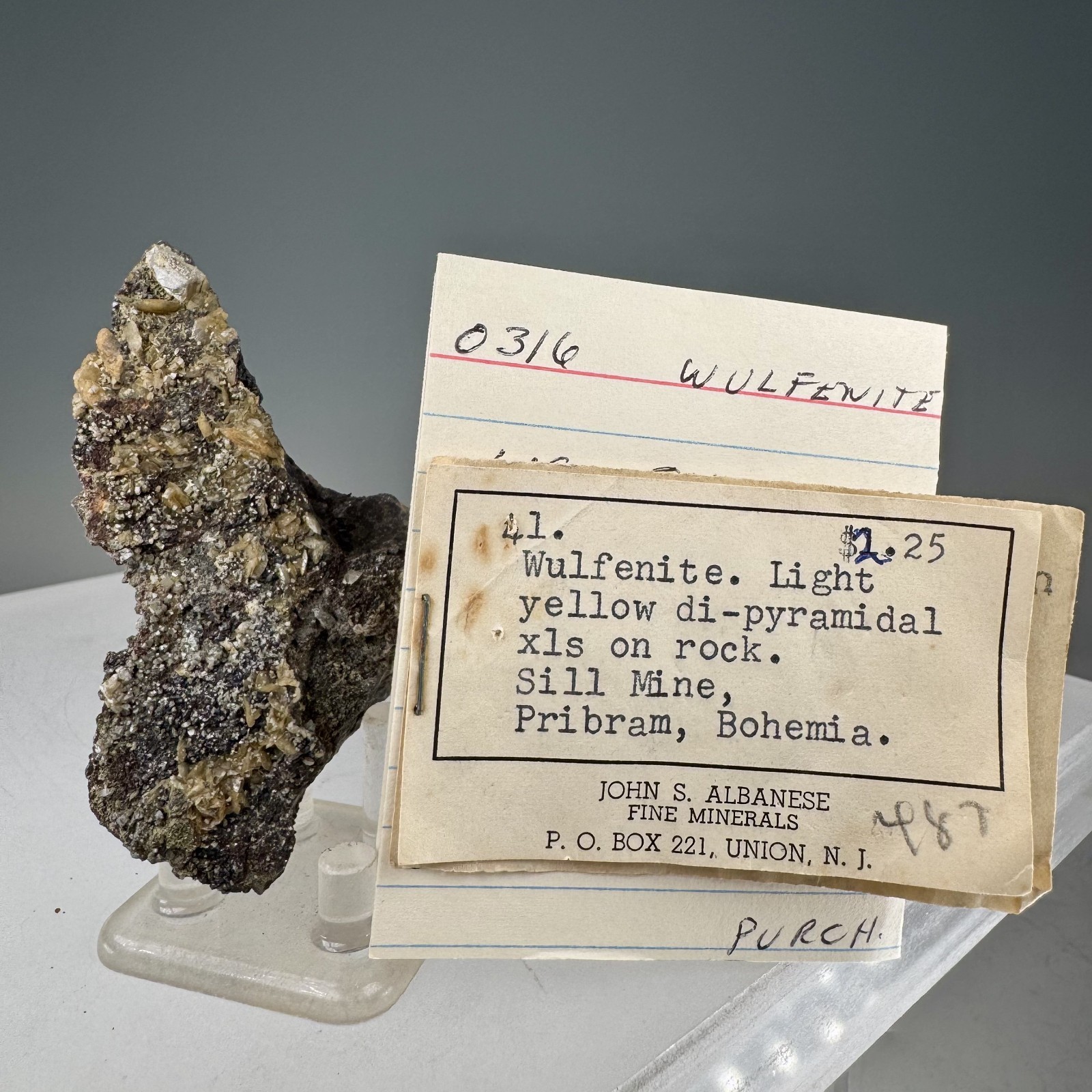 Wulfenite Crystals on Matrix: Lill Mine, Přibram, Czech Republic- Classic!!