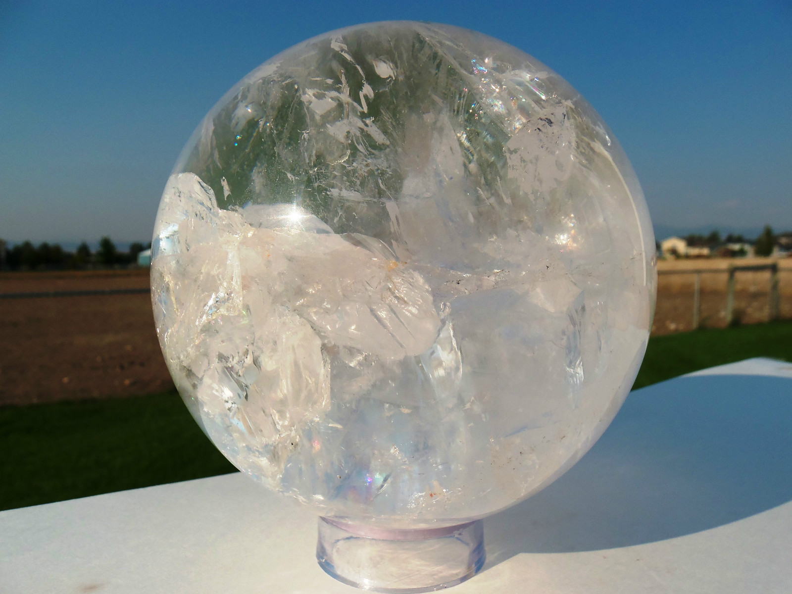 SET OF 5 LARGE ACRYLIC/PLASTIC Sphere/Egg DISPLAY STANDS – 1.5 INCH DIAMETER