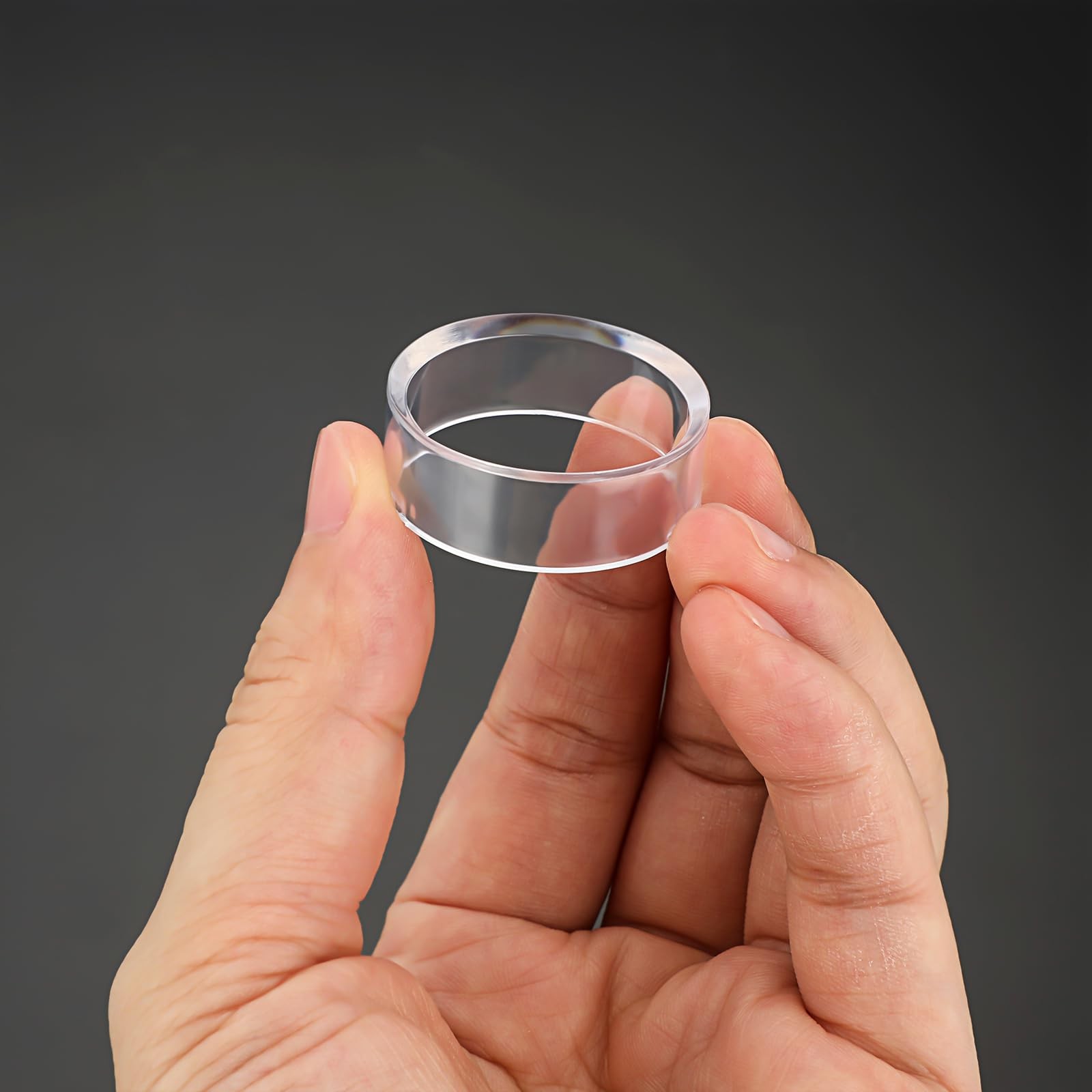 9Pcs Display Stands Acrylic Clear Medium Round Baseball Ring Stands Easel Holder