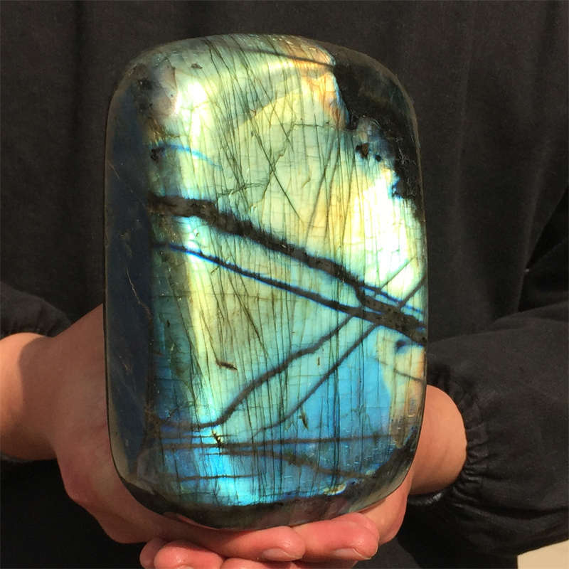 2.11kg Natural Labradorite Quartz Crystal Spectrolite Mineral Reiki healing