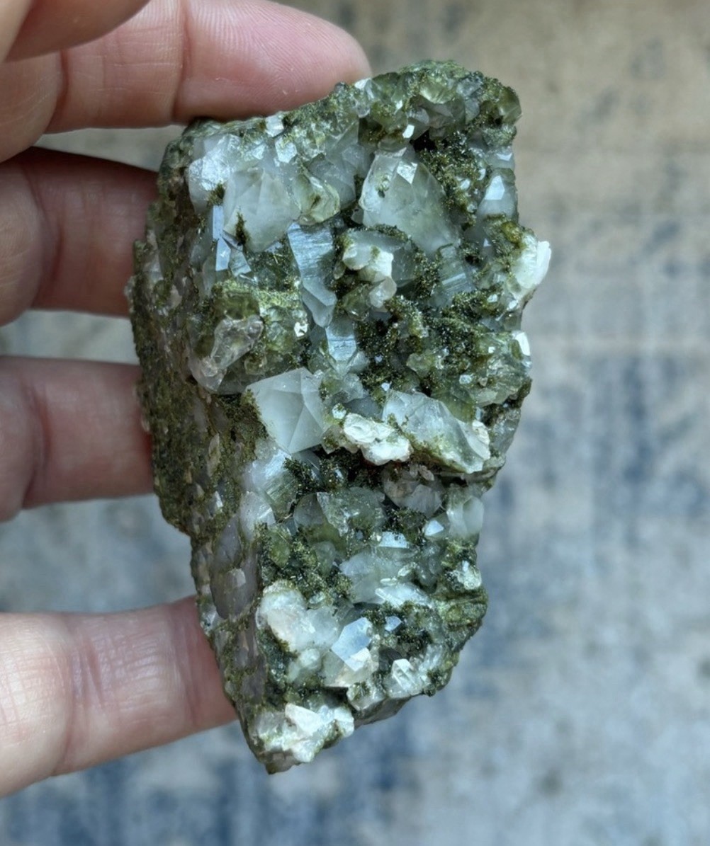 Fairy Forest Epidote & Quartz Sparkle Clusters Crystals Green 142g Aesthetic