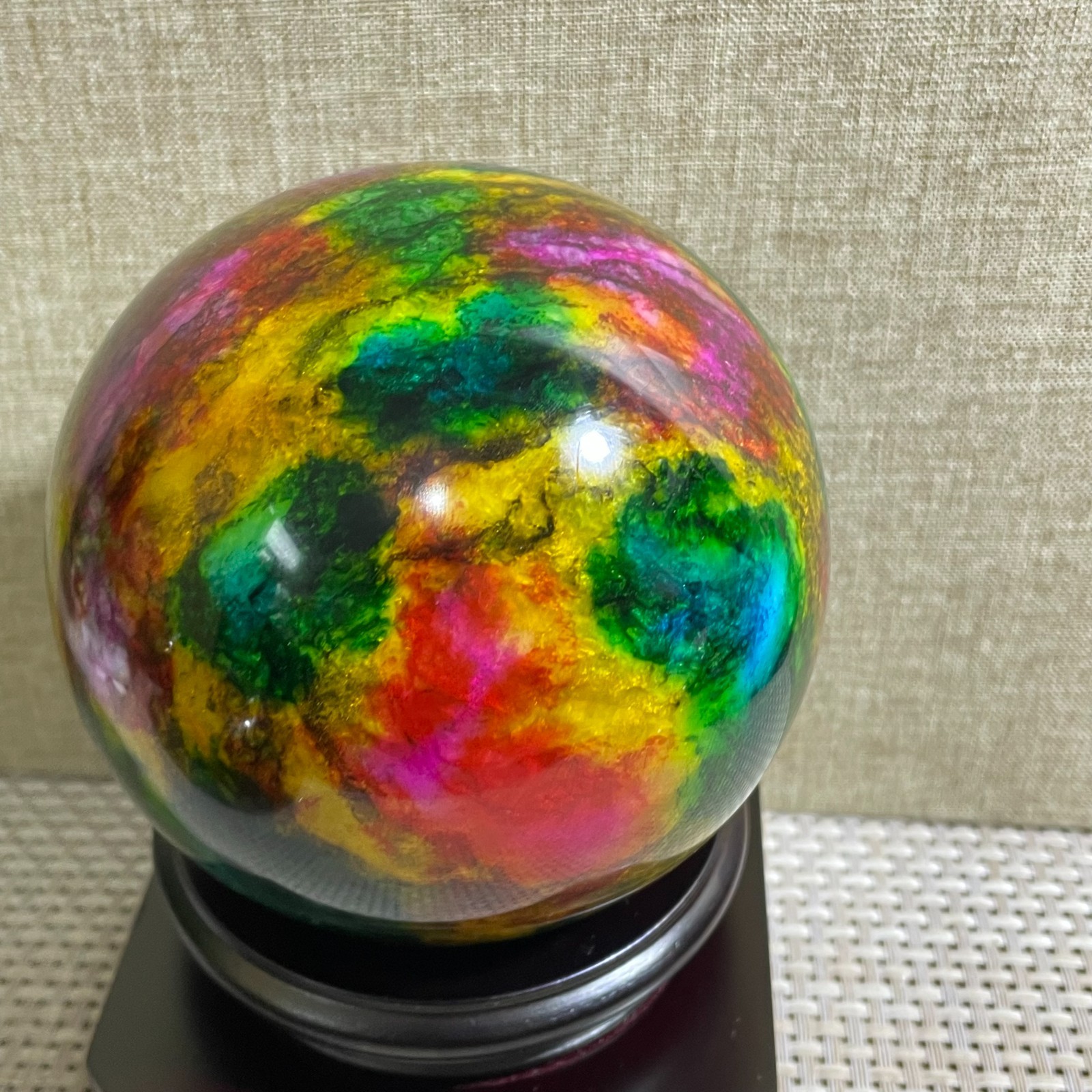 1452g Seven Colors Jade” sphere specimen -Taiwan China