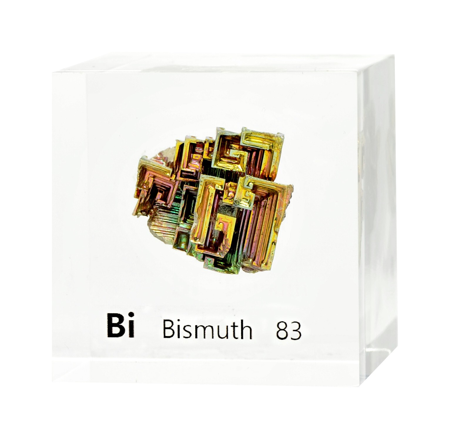 Bismuth 50mm Lucite Acrylic Cube for Element Collection USA SHIPPING