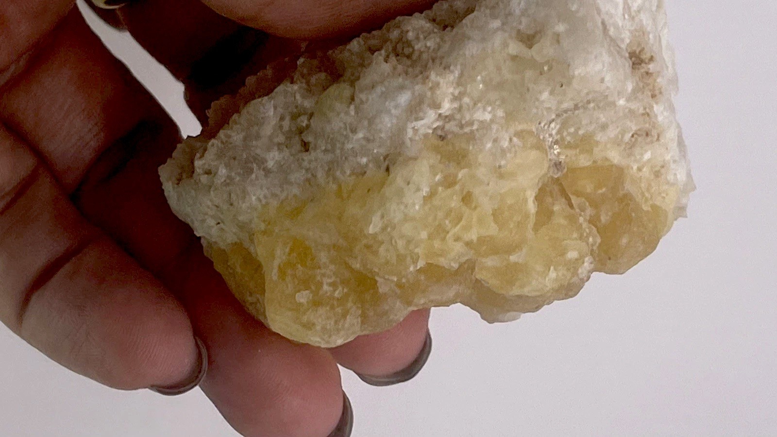 Botryoidal Yellow Fluorite Specimen Crystal Cluster on Matrix Rough Mineral