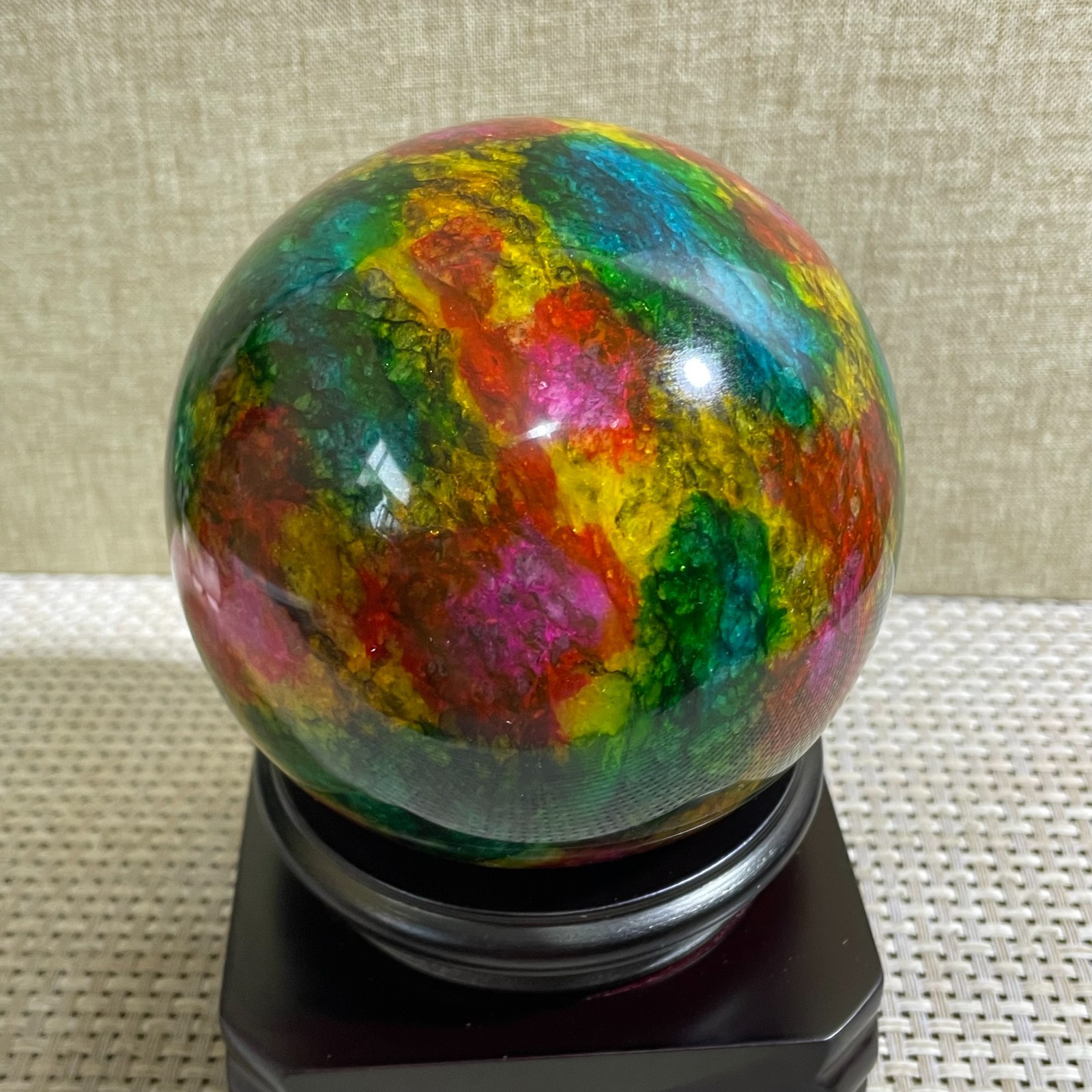 1456g Seven Colors Jade” sphere specimen -Taiwan China
