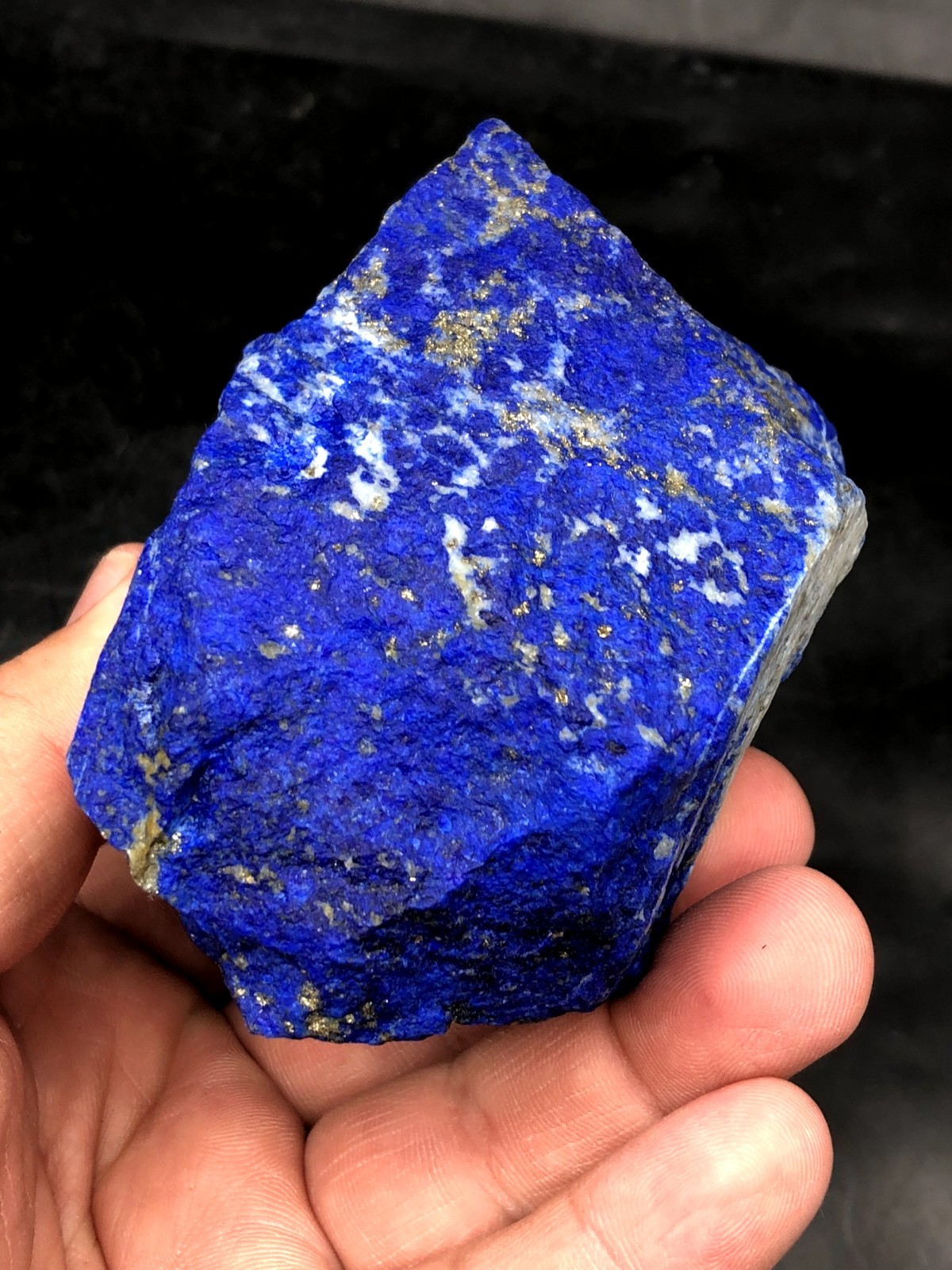564g Natural Lapis Lazuli Rough 80mm Royal Blue Pyrite Crystal Mine Stone J9…1