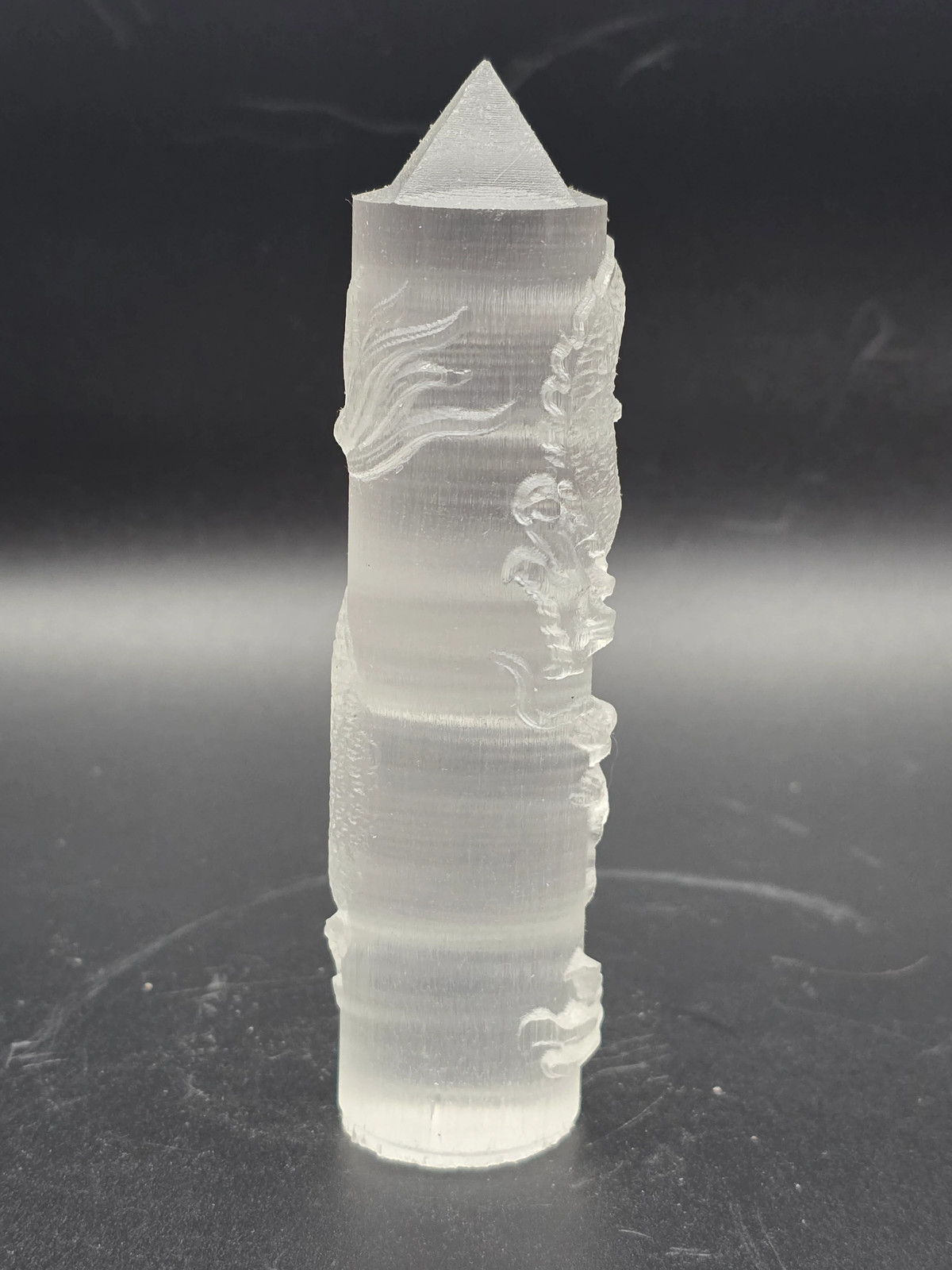 Dragon selenite tower! 4.25 inches tall, 4 ounces
