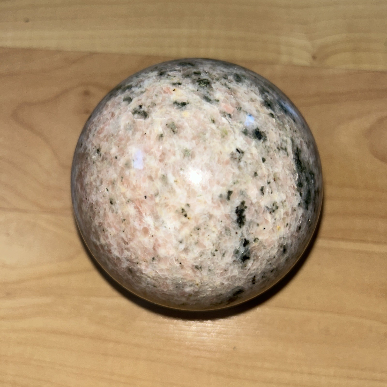 GRANITE MARBLE Quartz CRYSTAL SPHERE BALL 4 POUND POLISHED HUGE HEALING