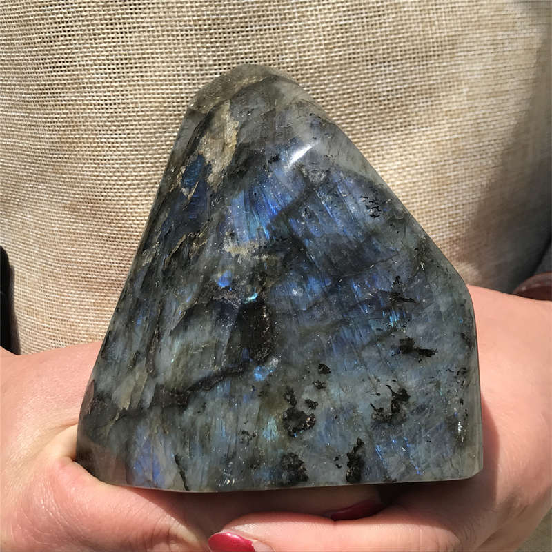 1.15kg Natural Labradorite Quartz Crystal Spectrolite Mineral Reiki healing