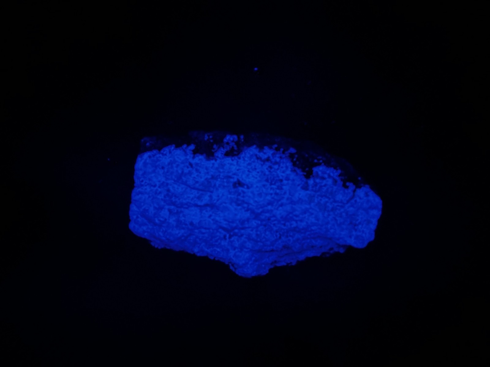 KB: SW FL BRIGHT!! BLUE/WHITE SCHEELITE XLINE. ON GNEISS YUNNAN PROVINCE, CHINA