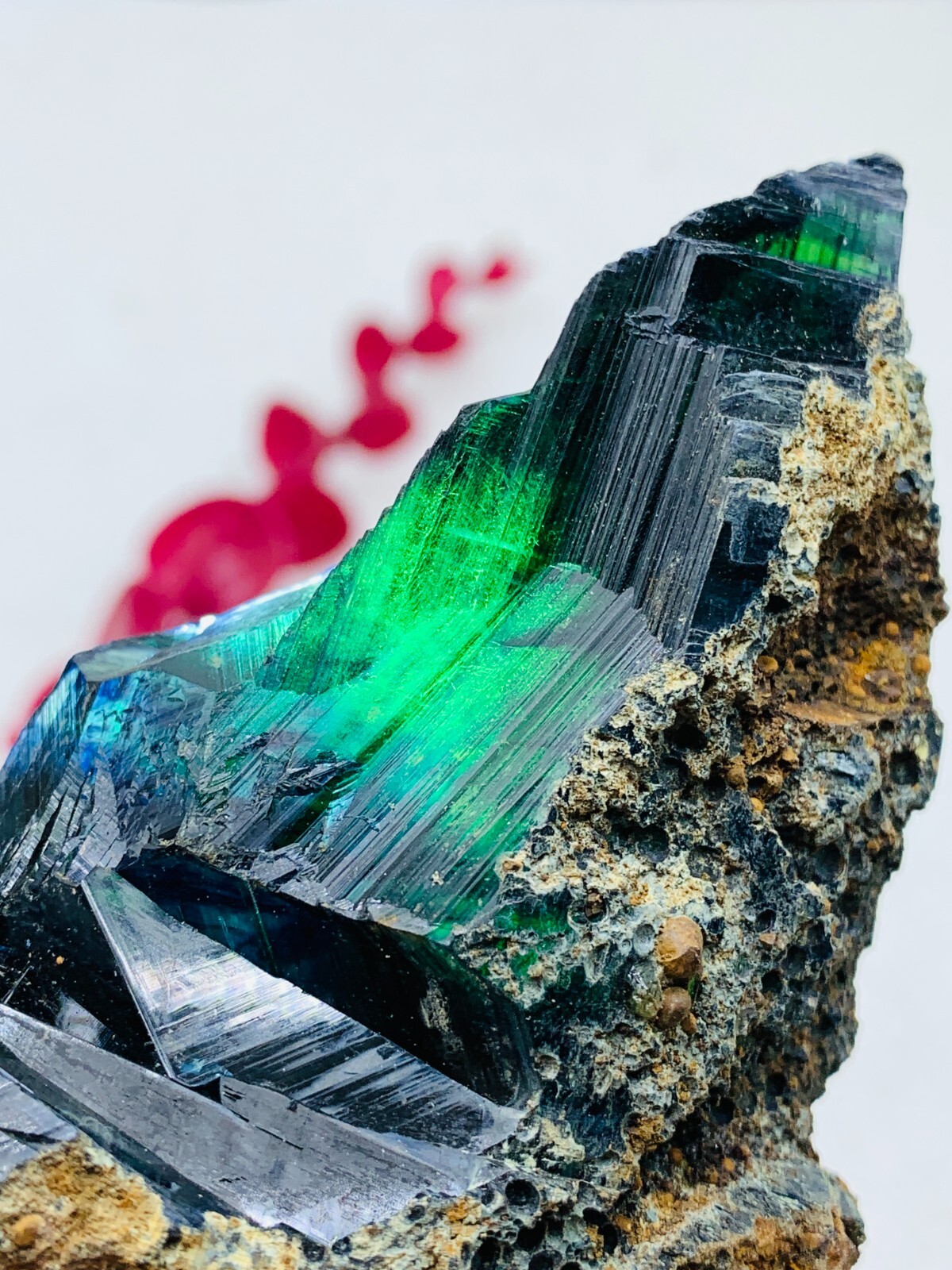 759ct85mm TOP EXCELLENT BLUE GREEN VIVIANITE CRYSTALS Specimen FROM Brazil GEM