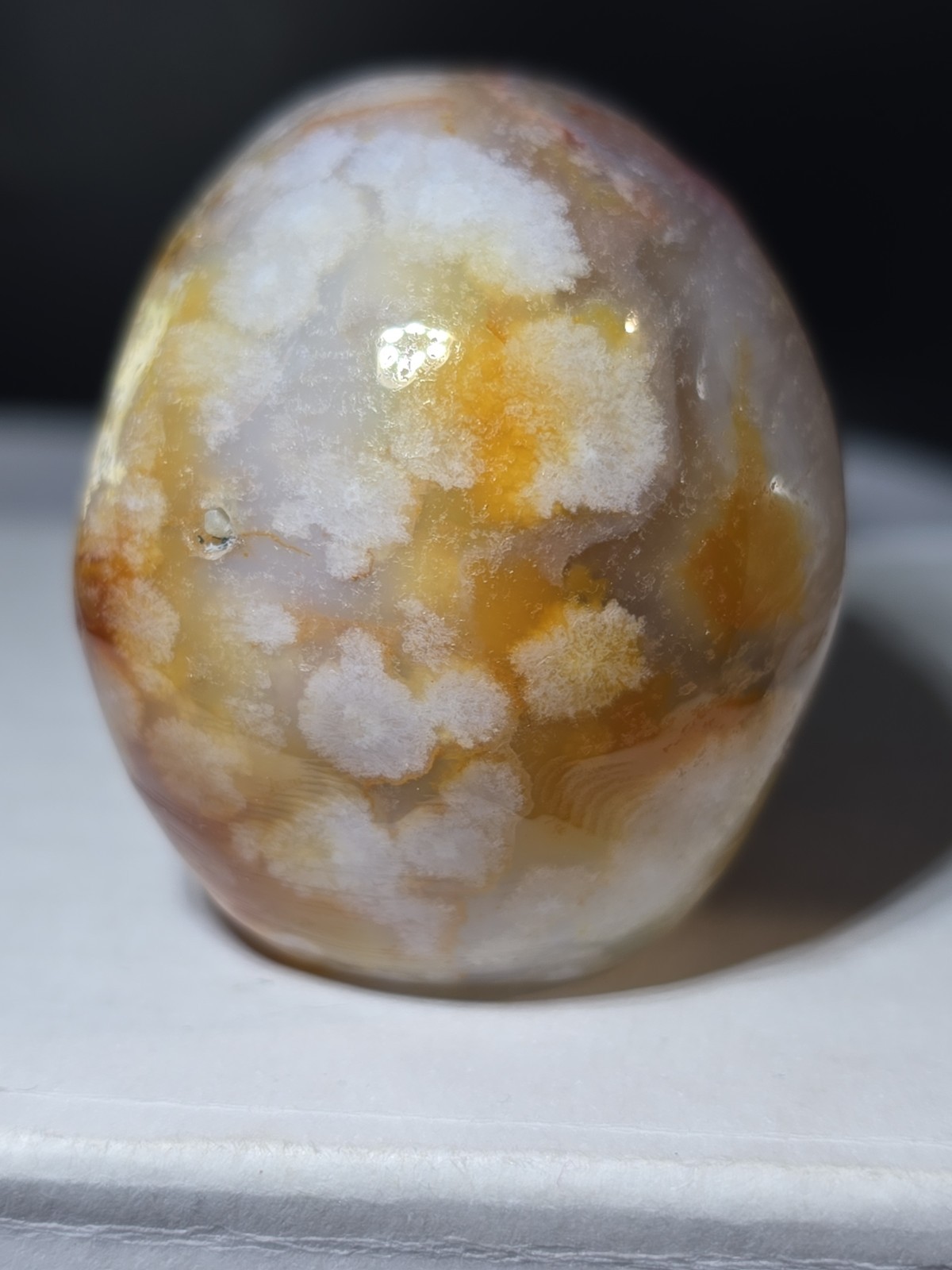 Flower Agate Skull 4.5 Oz. 126g 2″ X 1.75 “