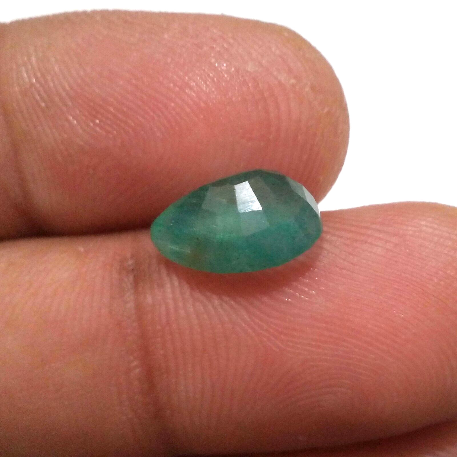 Exquisitely Zambian Emerald Faceted Pear 3.65 Crt Green Ravishing Loose Gemstone