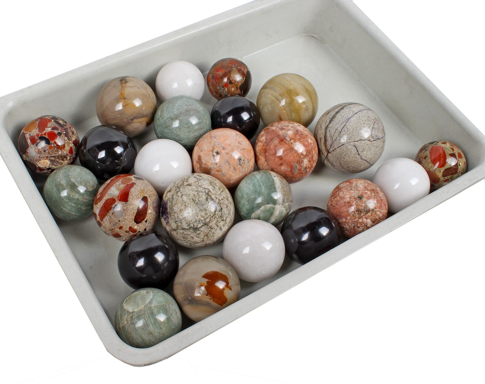 7 Kilo Natural Multi Gemstones Crystal Healing Ball /Sphere Wholesale Lot~ 24 Pc