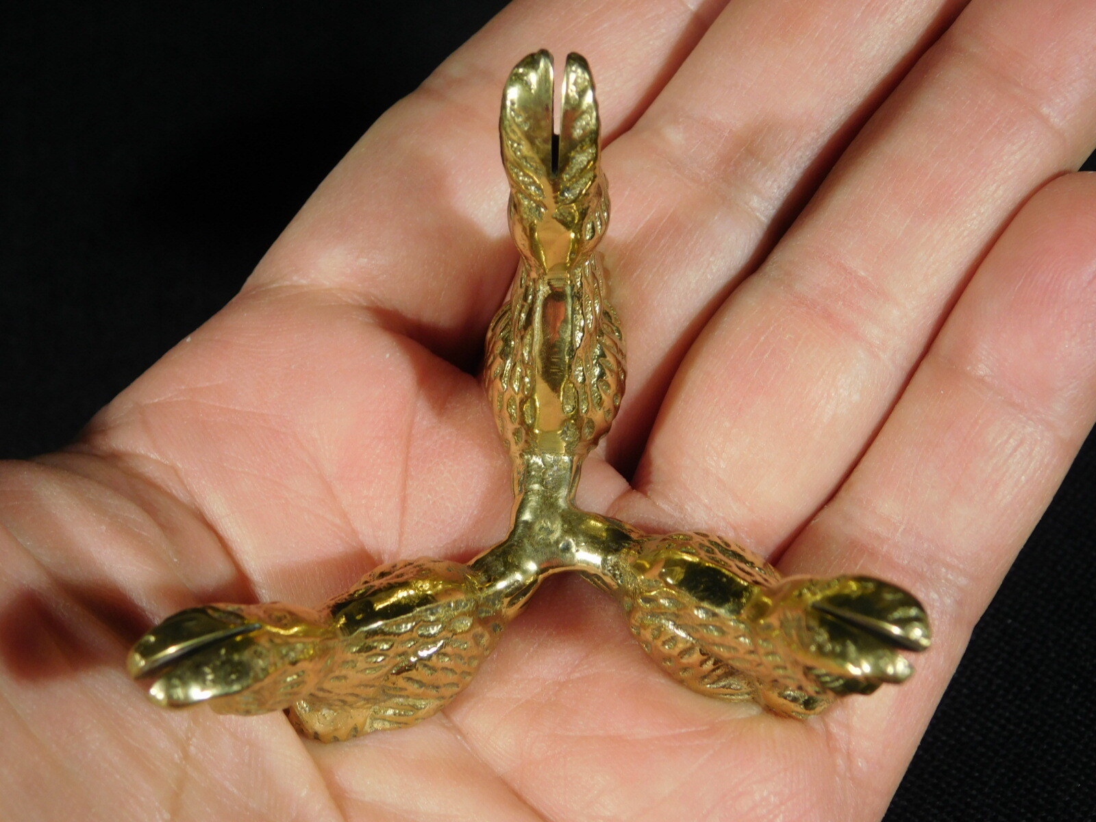 Sphere Display Stand Brass / Gold Color Rabbit Design Medium Size