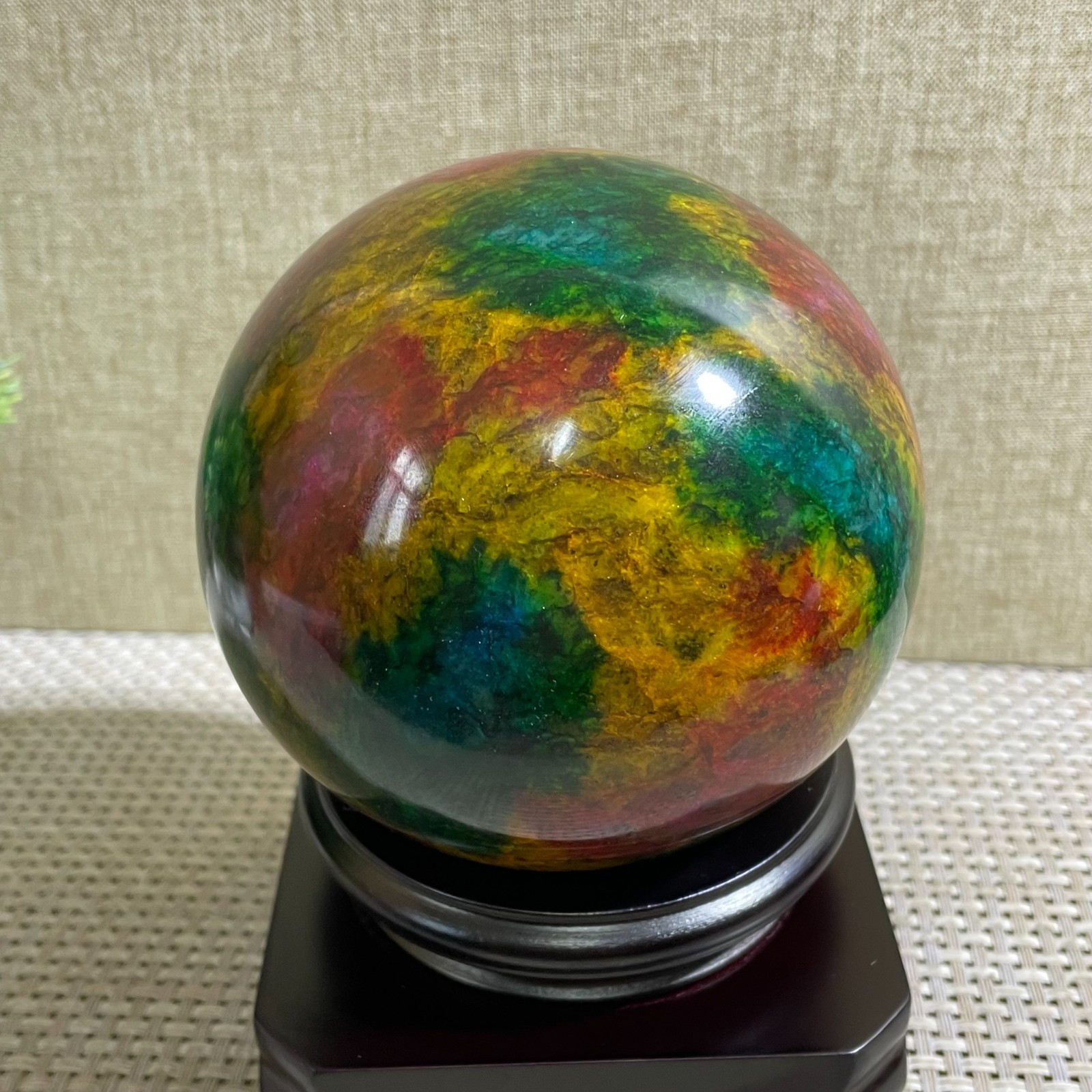 1500g Seven Colors Jade” sphere specimen -Taiwan China
