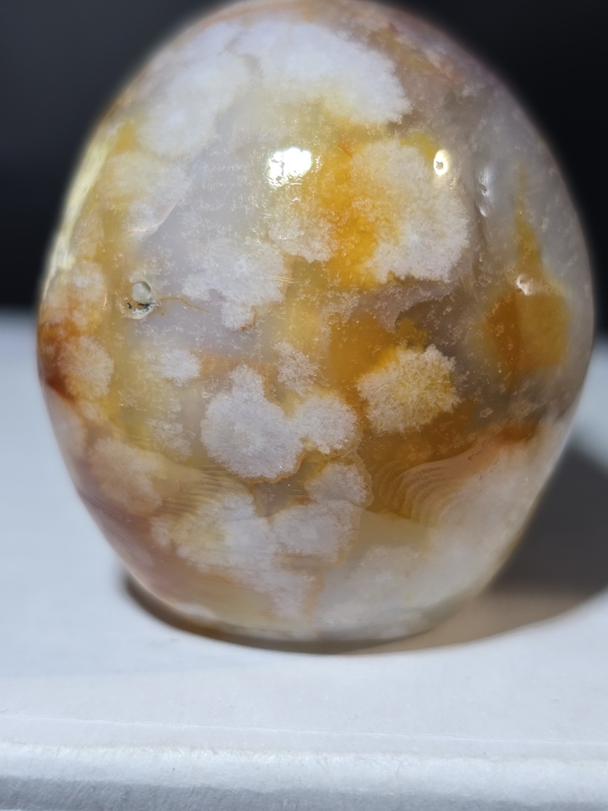 Flower Agate Skull 4.5 Oz. 126g 2″ X 1.75 “