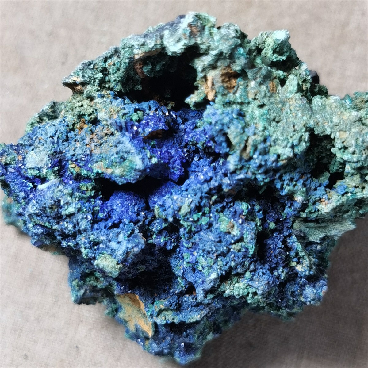 352g Natural Rare Blue Azurite With Malachite Mineral Specimen S188