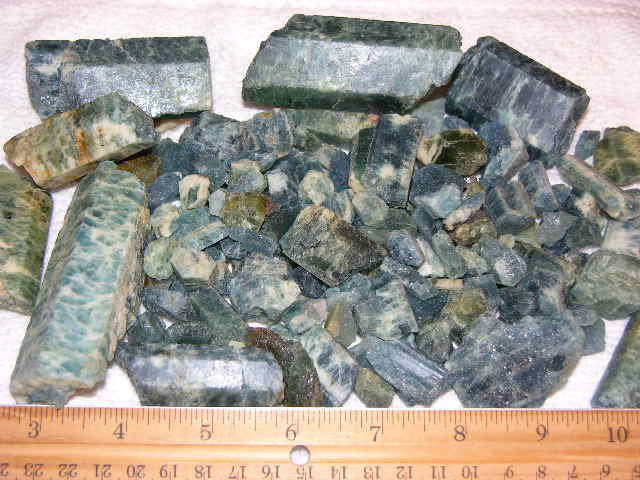 Aquamarine rough crystal deep blue Zambia bigger pieces 1/2 pound 3 plus pieces