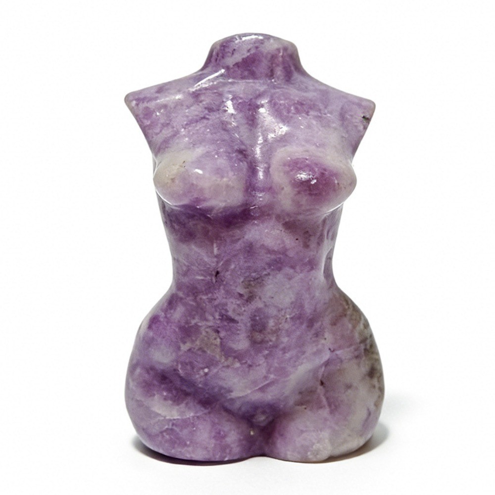Natural Female Body Model Crystal Carving Chakra Reiki Healing stone Ornament