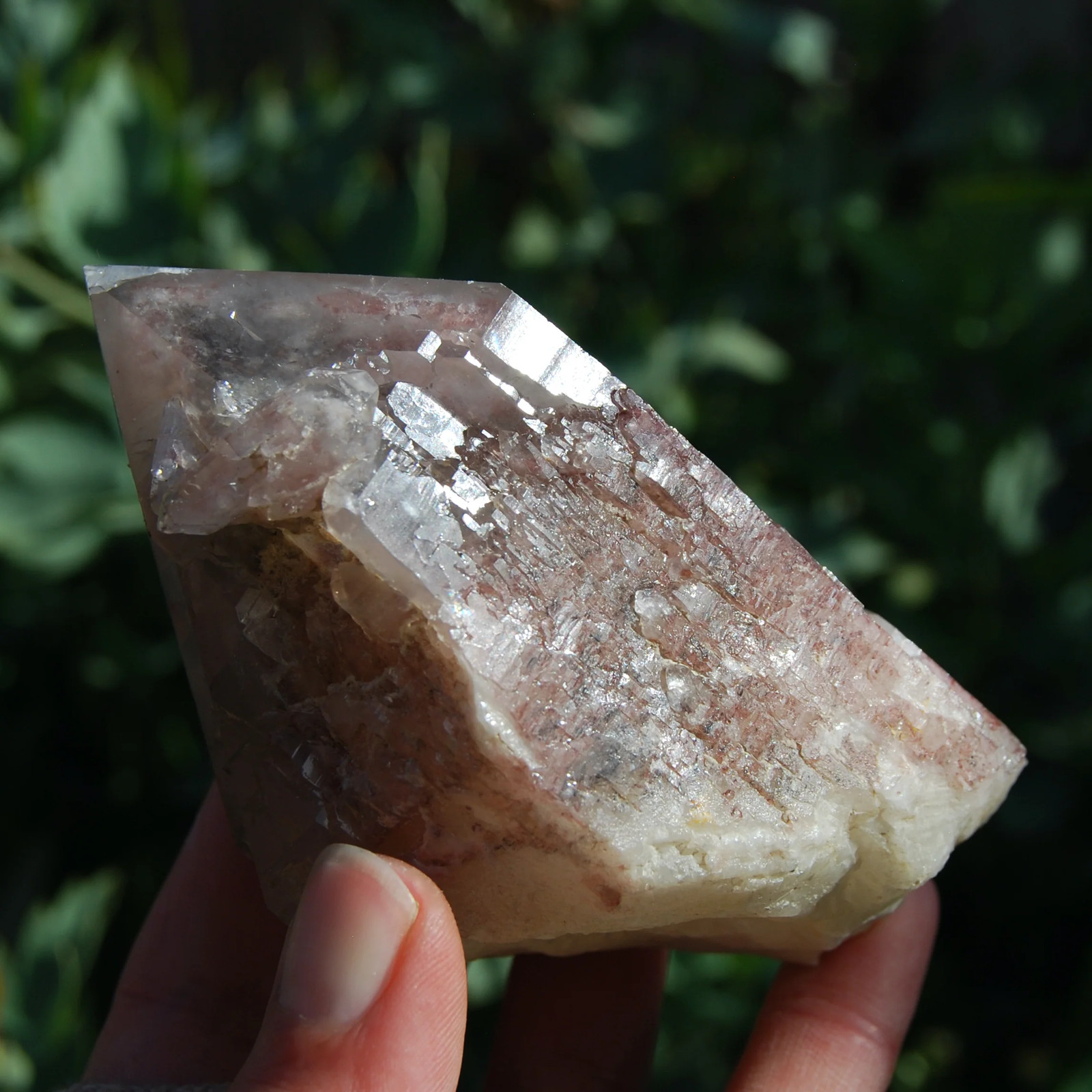 4.25in 1lb XL Hematoid Quartz Crystal Cathedral Point, Record Keepers, Raw Red H
