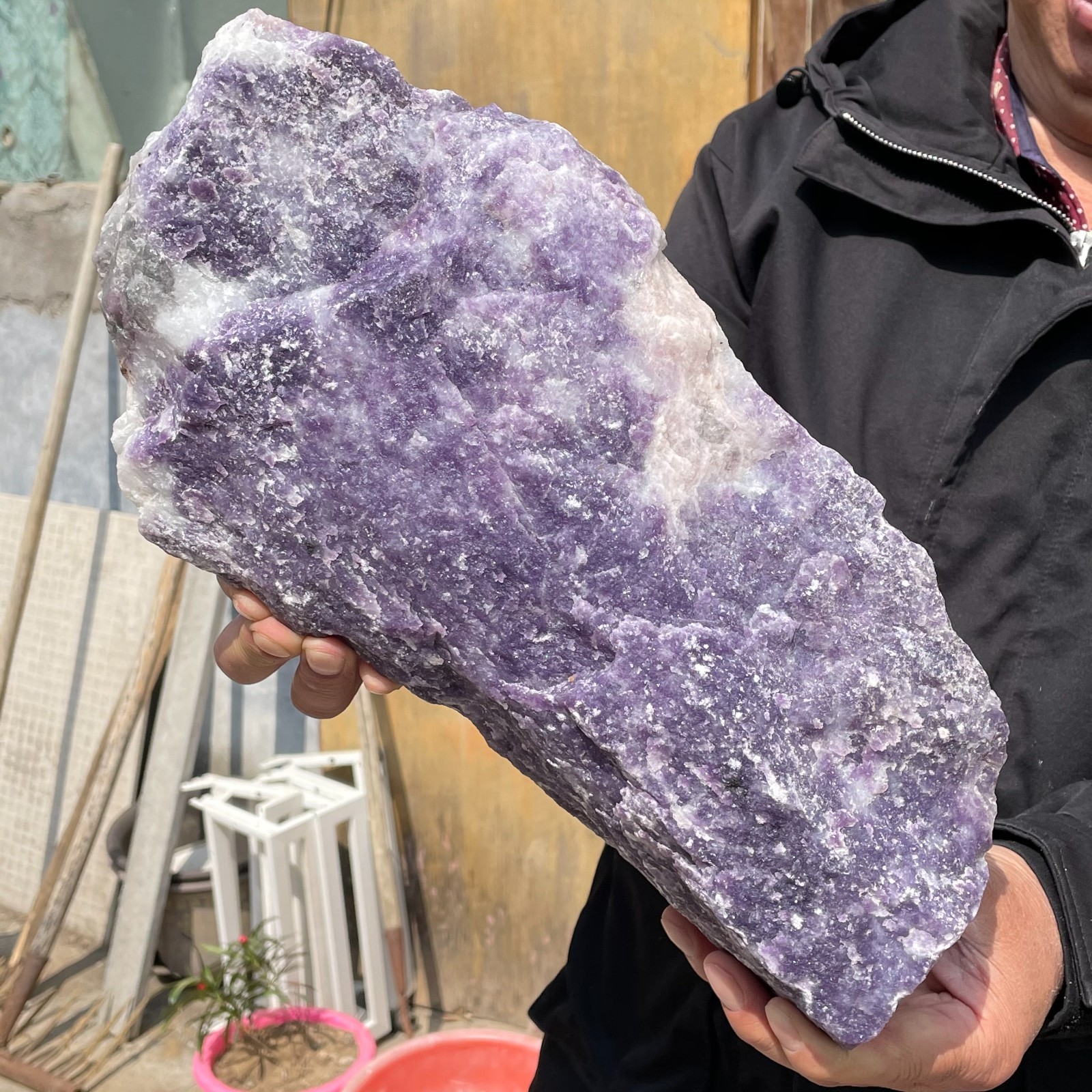 5450g Large Natural Purple Lilac Jade Raw Stone Quartz Mineral Specimen
