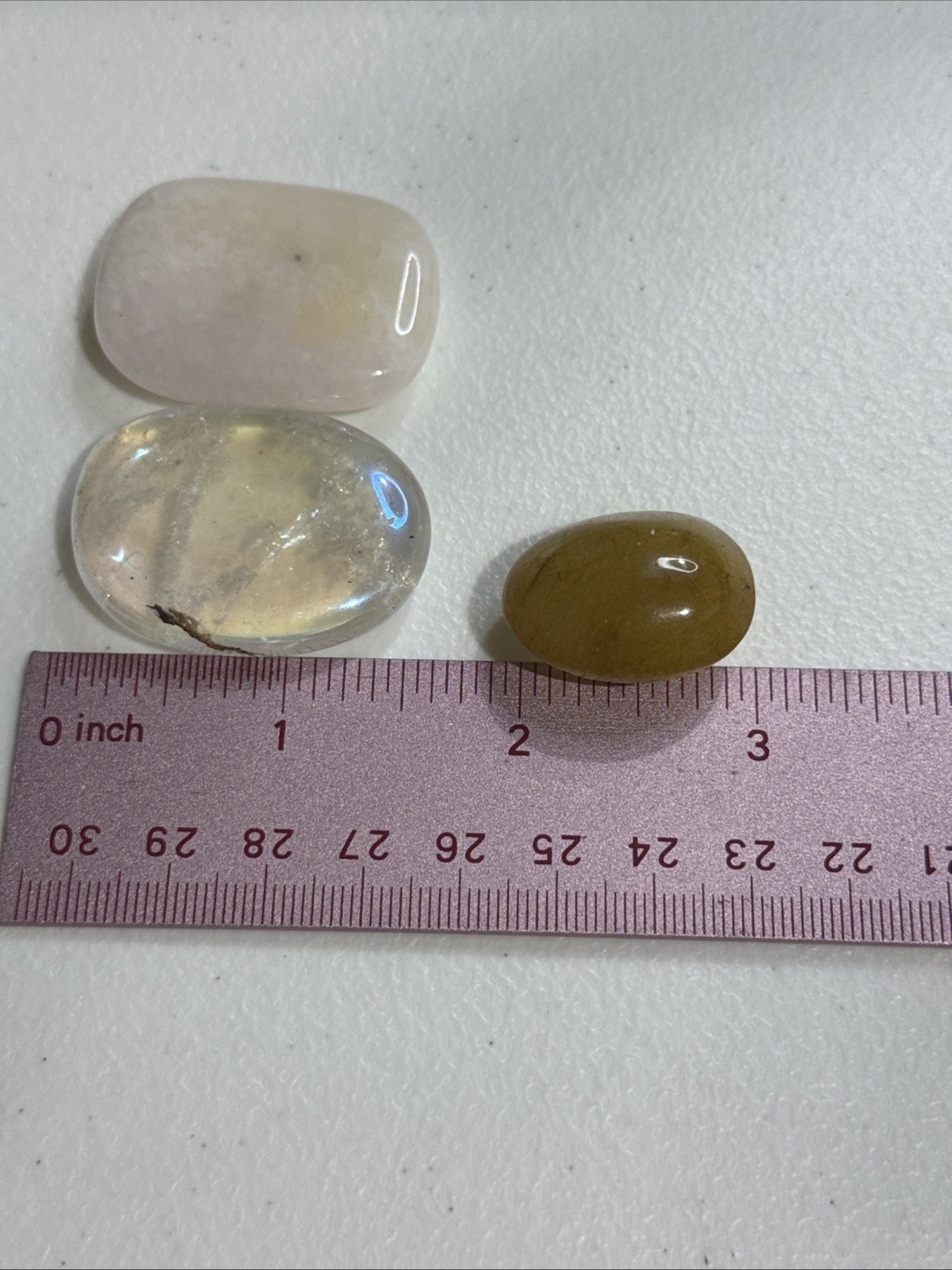 Lot of 6 Polished Stones – Mixed Colors, Engraved “Happy Birthday” Piece