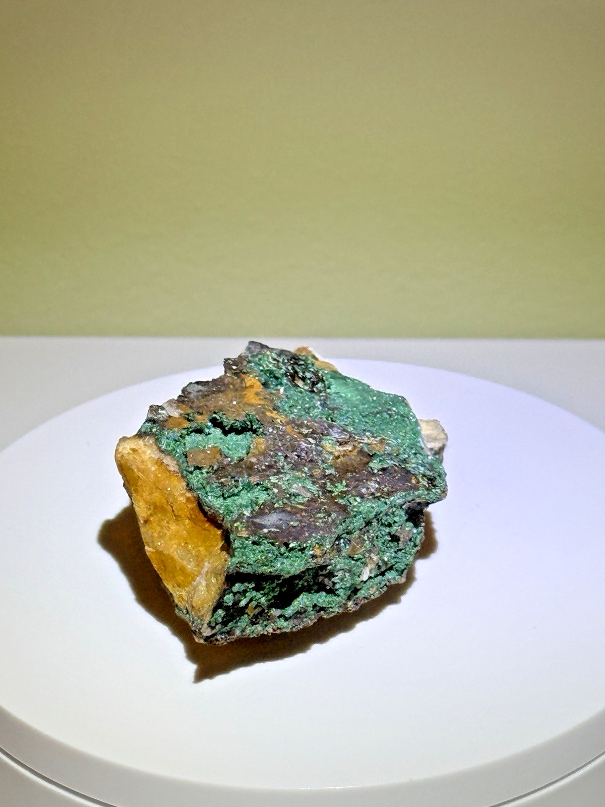 BURNISHED Malachite on Limonite Matrix Mineral Specimen from Morocco