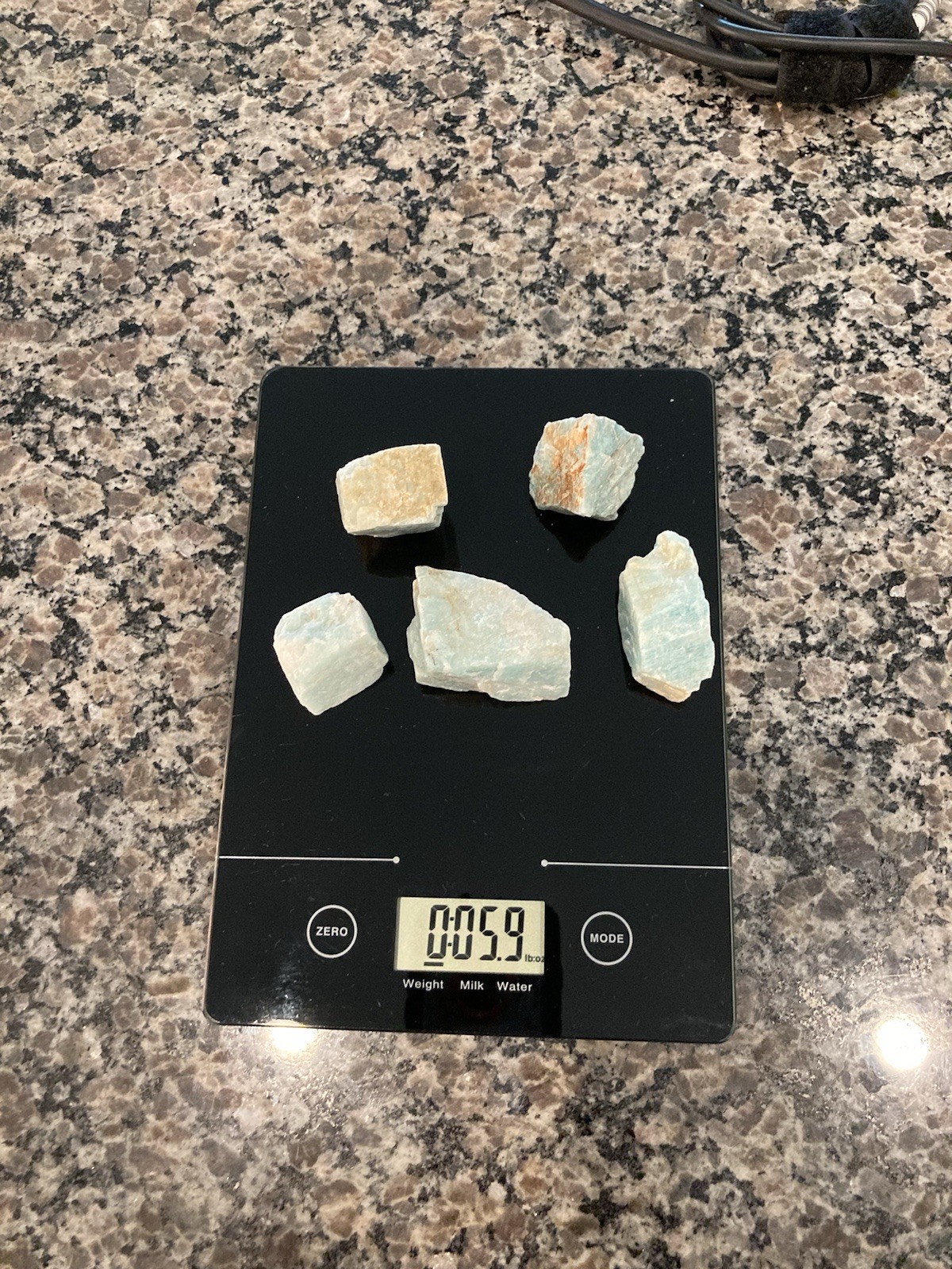 5 Pieces of Beautiful Amazonite 5.9oz – 167g PIKES PEAK Colorado