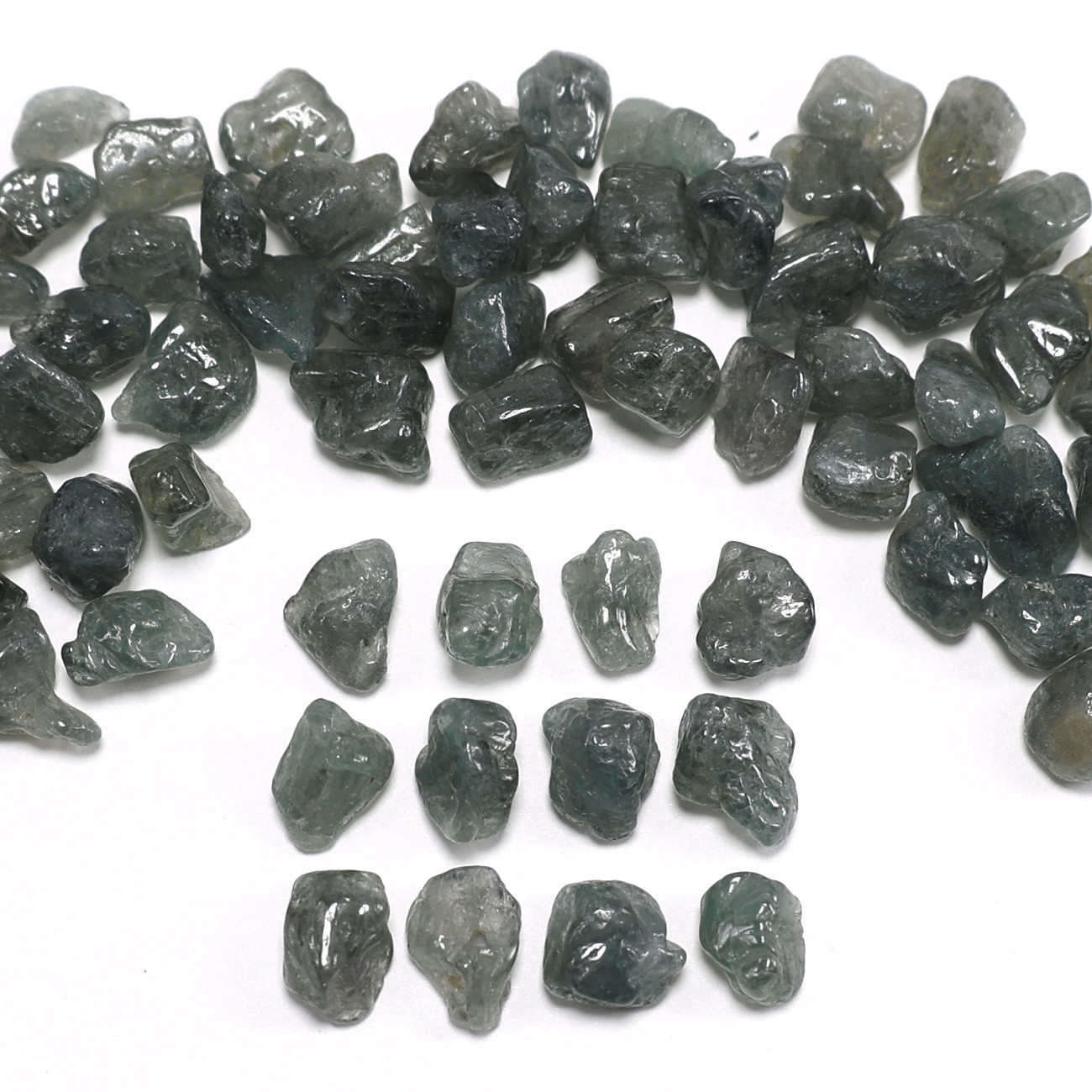 The Jewel Of Teal Waters~ 70 PC Natural Grandidierite Polished Gem Crystals Set
