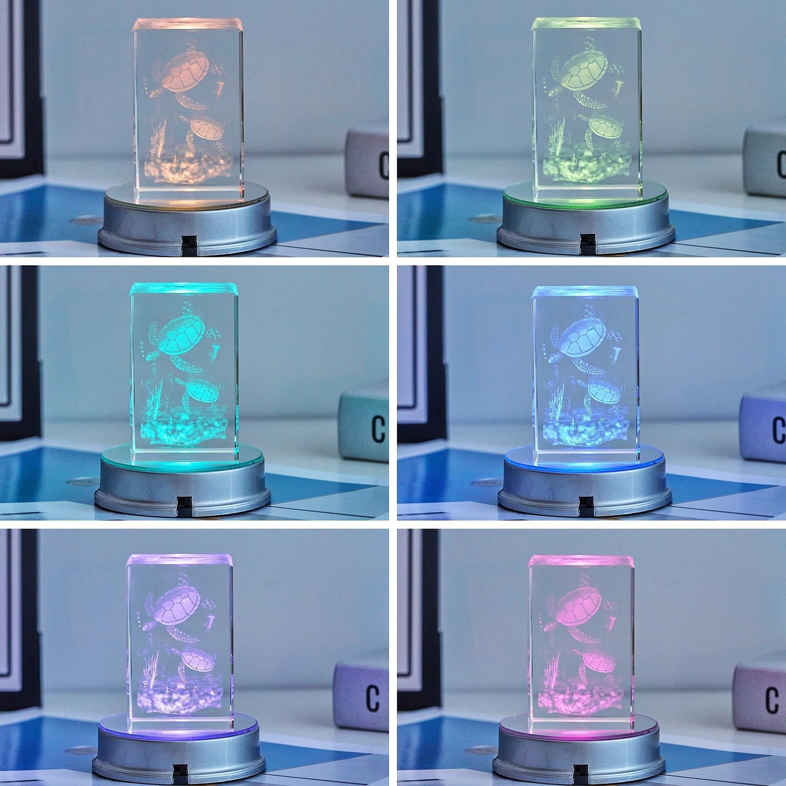 LED Light Base Display Stand,Lighted Up Stand Color Changing Small LED for 3D…