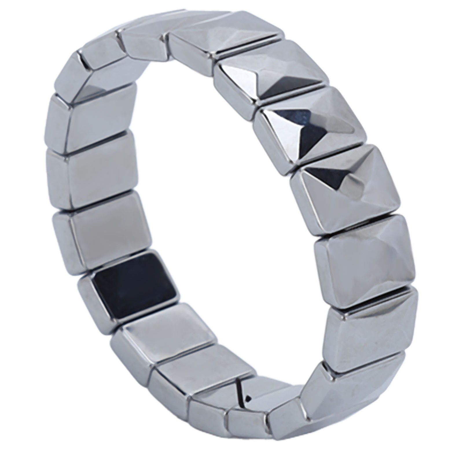 Terahertz Stone Bracelet Faceted Rectangle Pain Relief Bracelet For