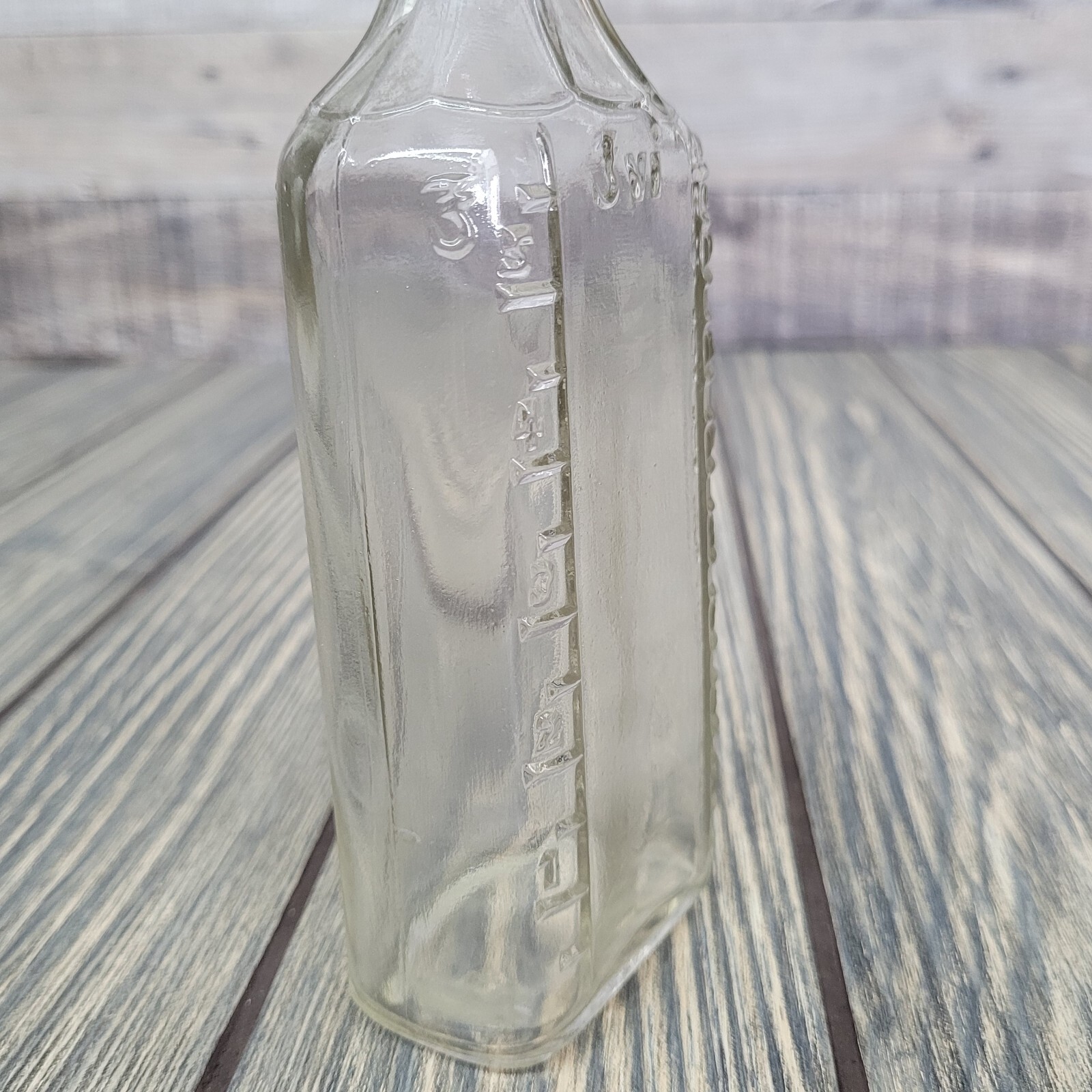12oz Mixed Crystals in Vintage Apothecary Glass Medicine Bottle Jar Rock Tumbles