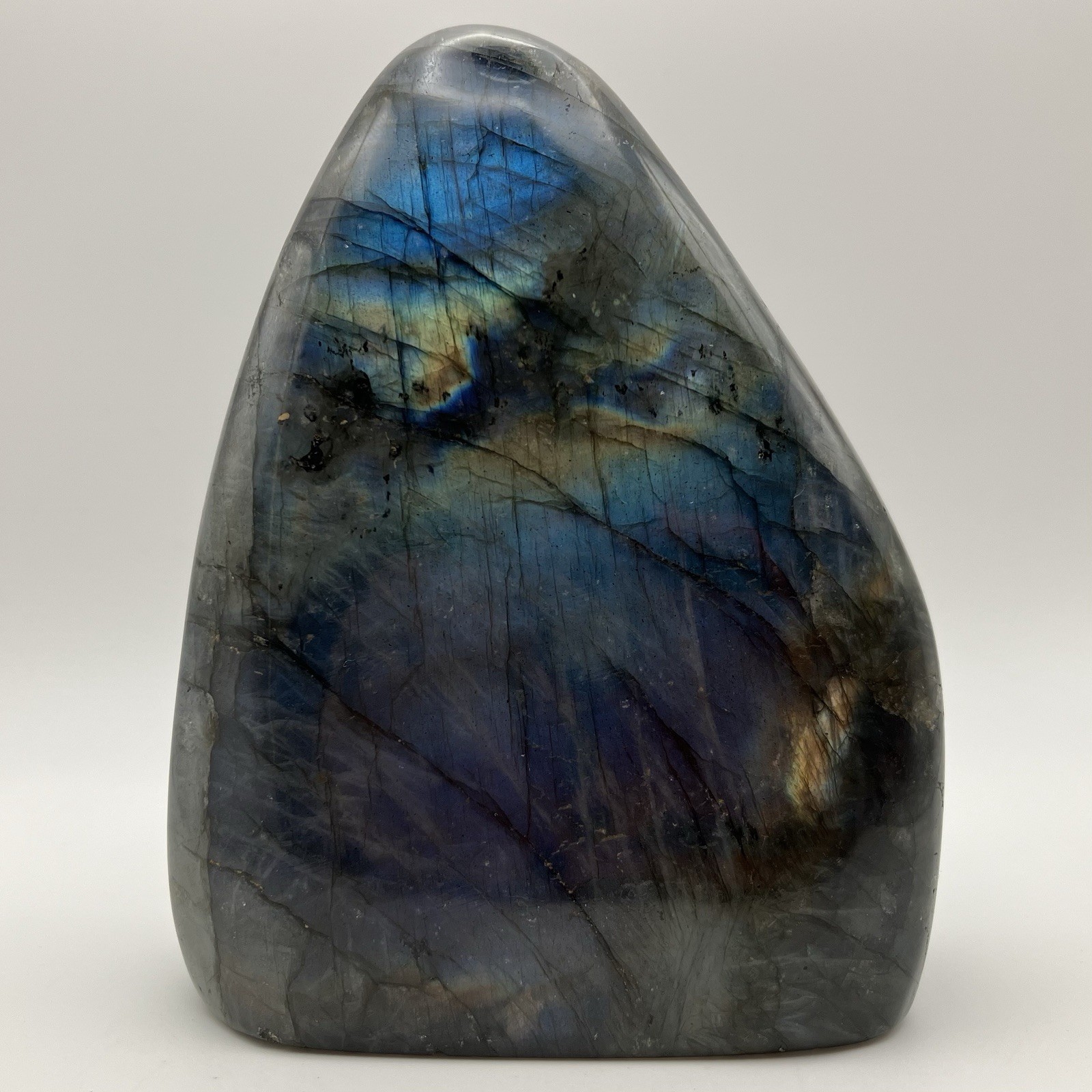 99mm XL 1+LB Rainbow Labradorite Freeform Tower Crystal Gemstone Specimen 504g