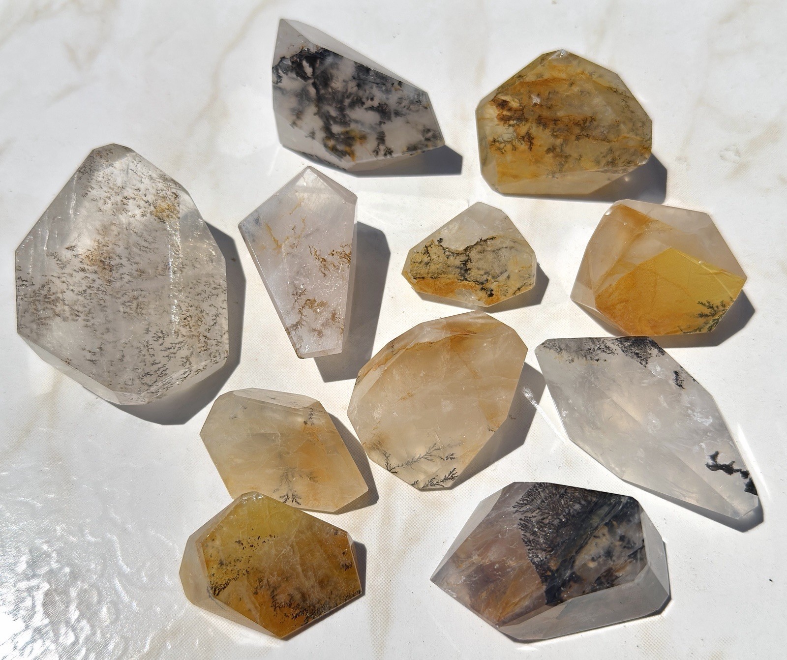 Wholesale Lot 1 lb Natural Dendritic Quartz Crystal Freeform 5-10 Pcs