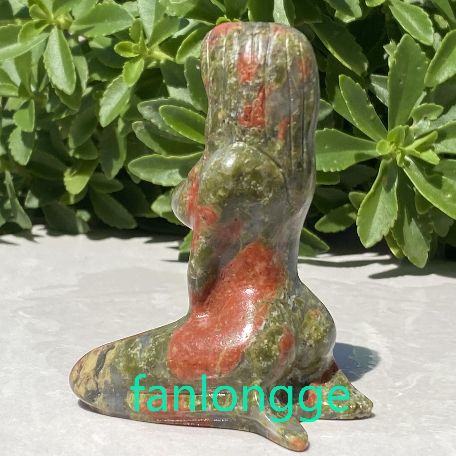 3″ Natural Unakite Women Naked Quartz Crystal Skull Carved Goddess Reiki 1pc