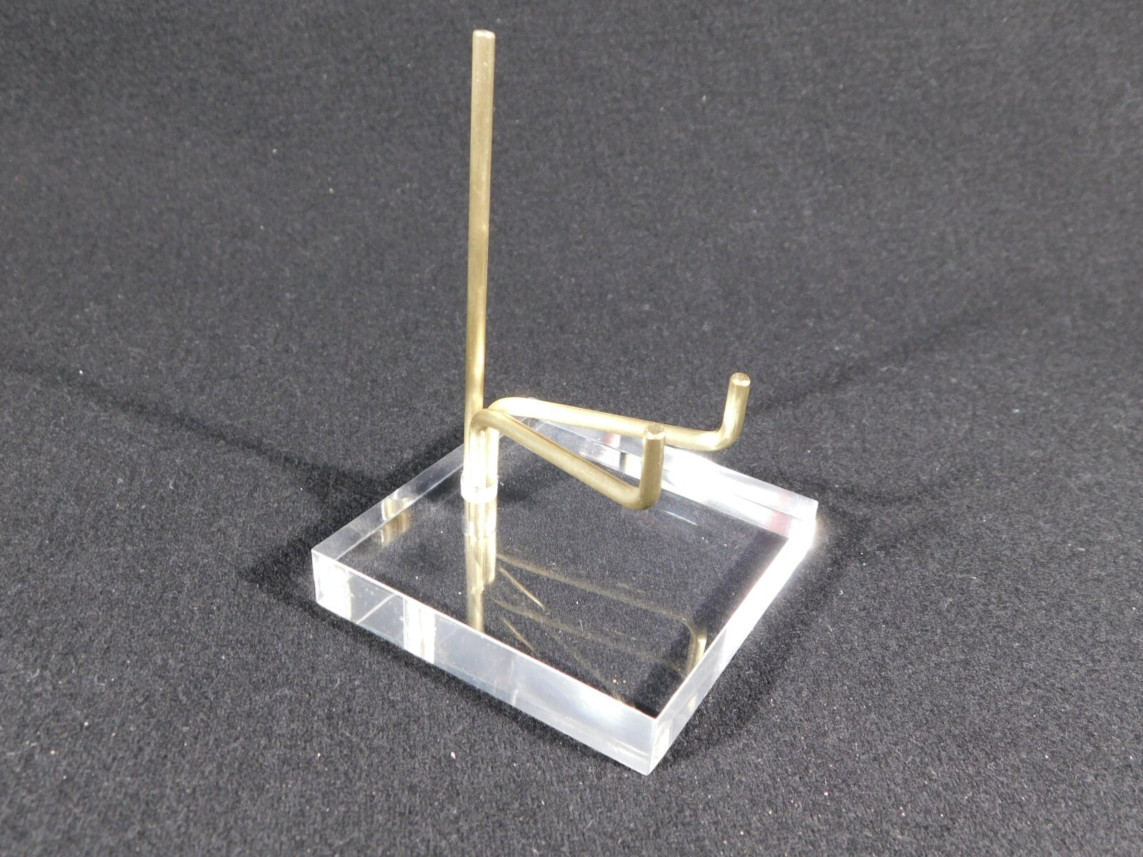 Easel Display Stand Brass Medium Size Adjustable Clear Acrylic Base