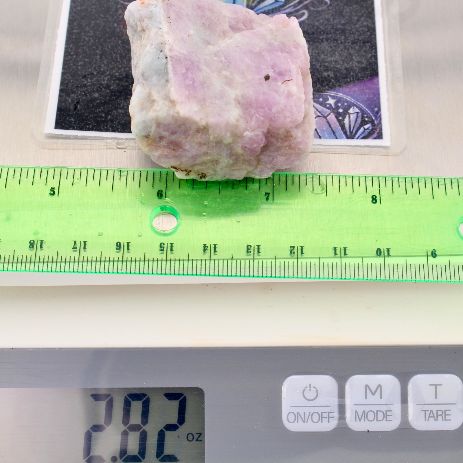 2.8oz UV ACTIVE Kunzite Nigeria Purple Lilac Raw Natural Rough Crystal Mineral