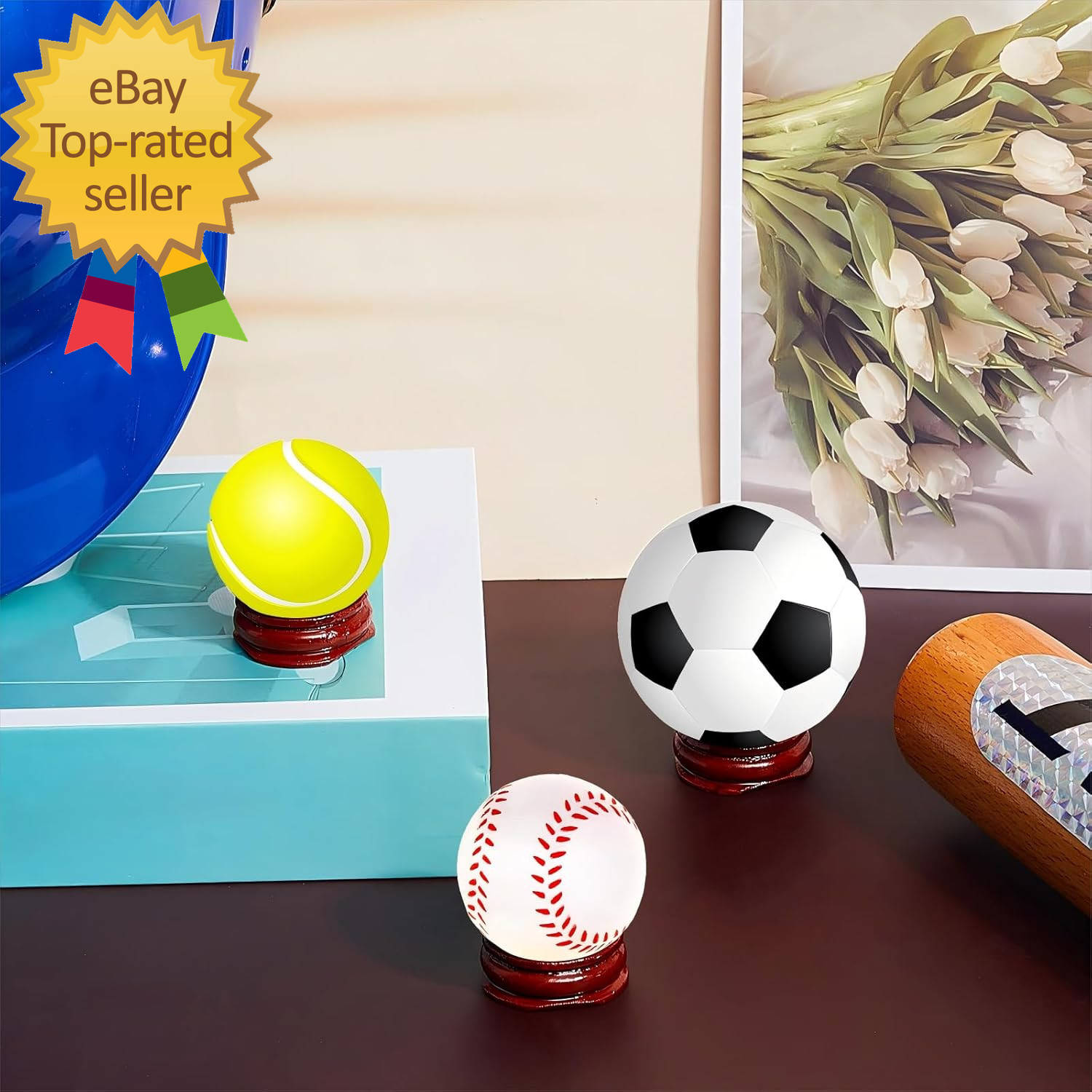 15 Pcs Sphere Stands for Display Crystal Crystal Holder Wood Egg Ball Stand