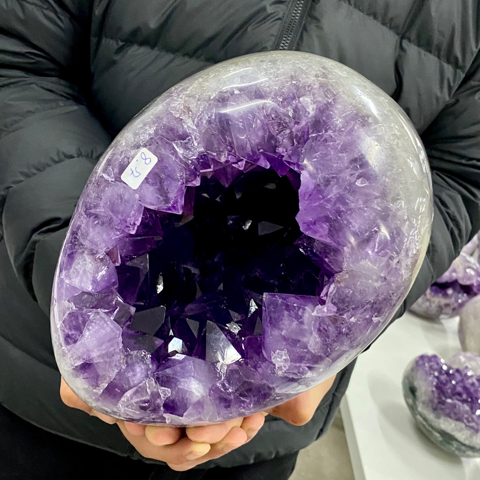 19LB Natural rare amethyst Dinosaur egg Quartz Crystal specimen healing